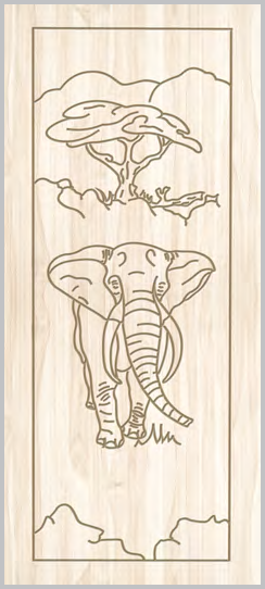 DOOR2034 - Door M-D Elephant Veneer